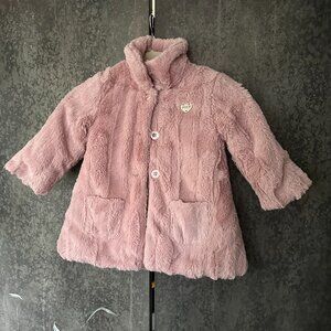 Juicy Couture Girls Light Pink Faux Fur Coat 24M Outerwear